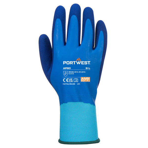 AP80 - Grip 13 Latex Foam Aqua Glove