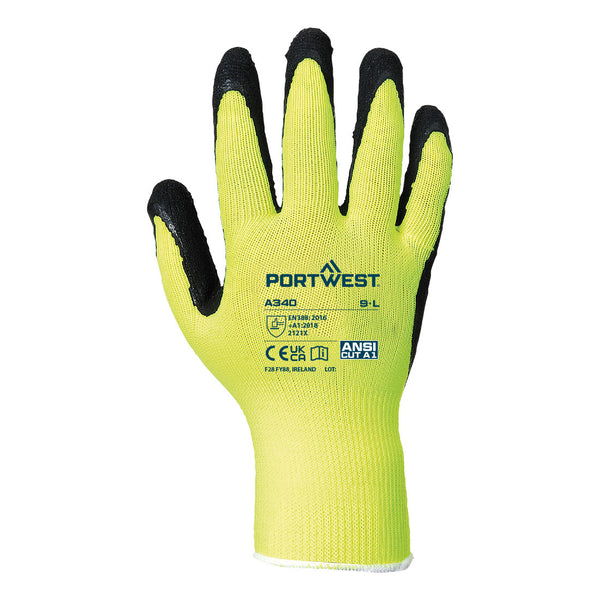 A340 - Grip 13 Latex Foam Hi-Vis Glove