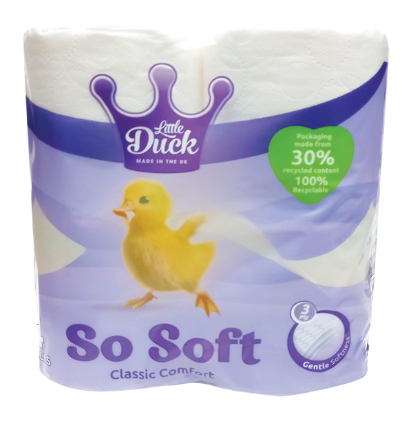 ﻿SO SOFT 3 PLY toilet tissue - 4 Pack